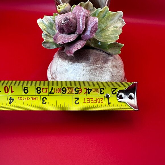 VTG 6.5" CERAMIC SHOE PLANTER FIGURINE w/ROSE - Picture 8 of 10